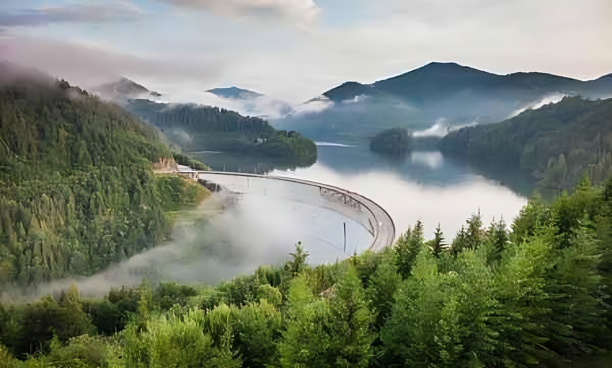 The Dragan Dam and Lake in Romania