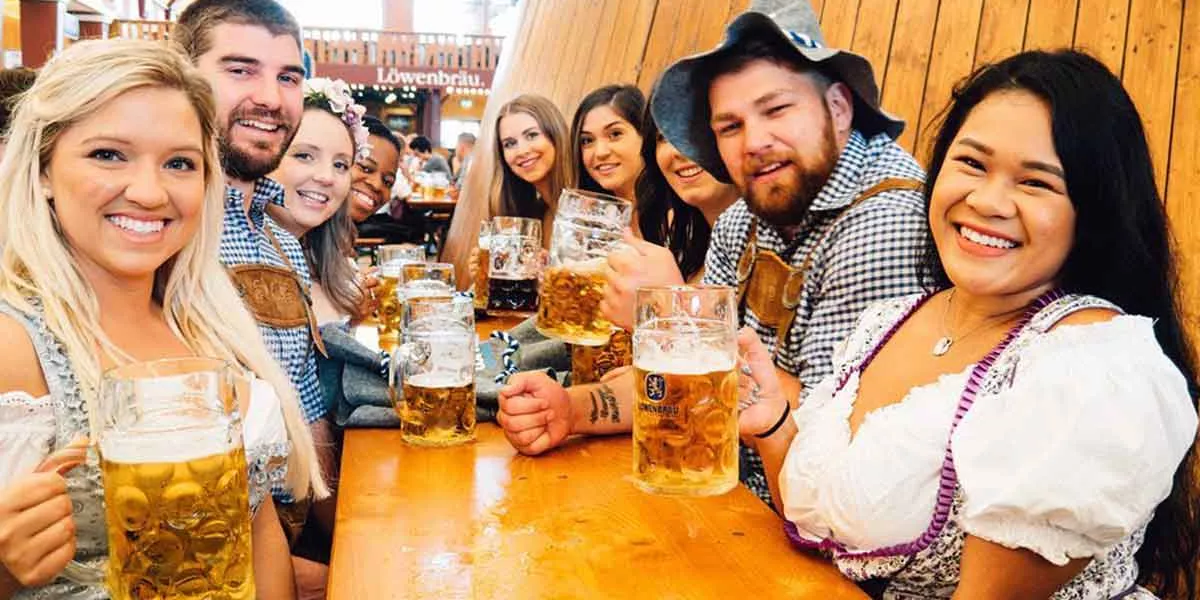 Group Of Peope Having Beer