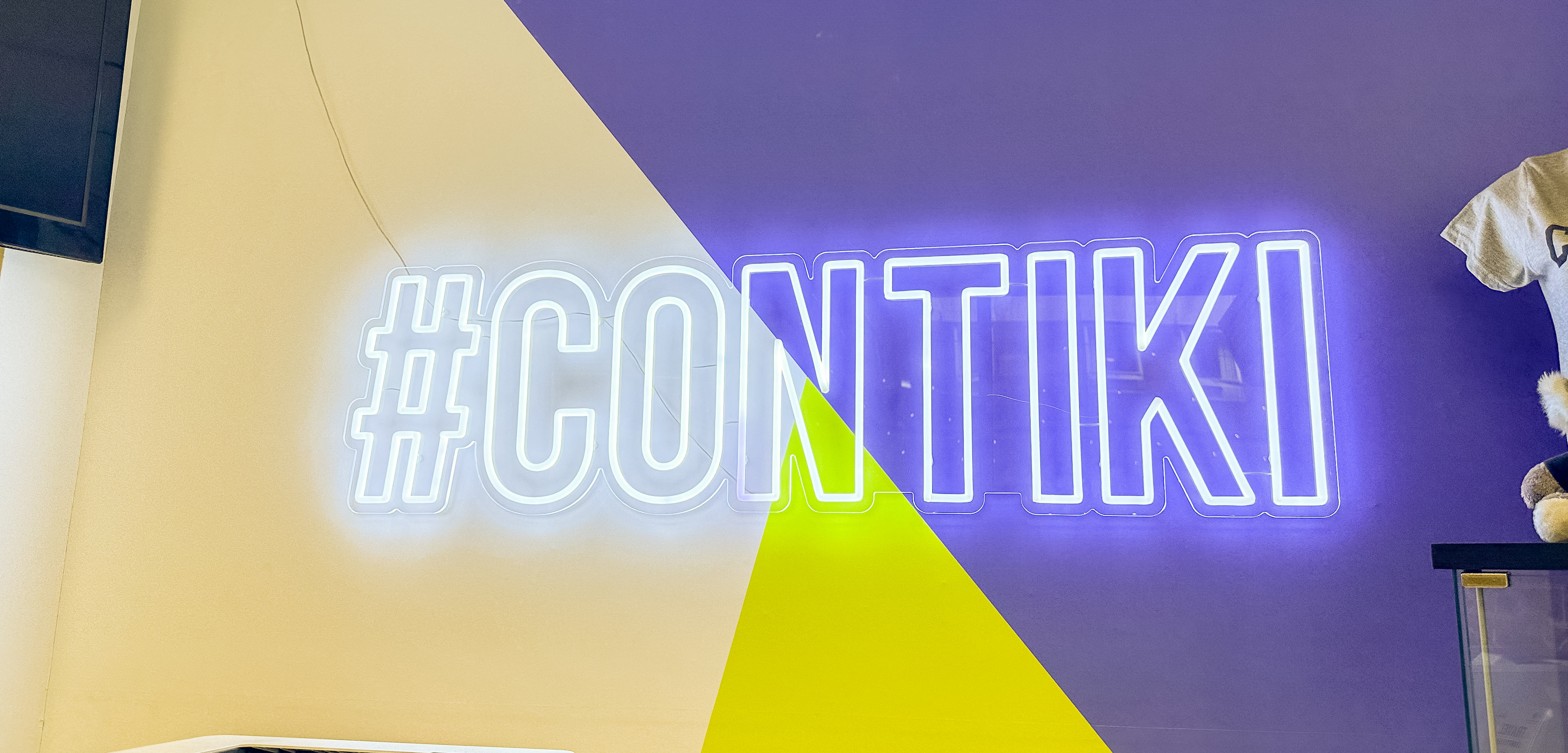 Contiki Neon Sign On Wall