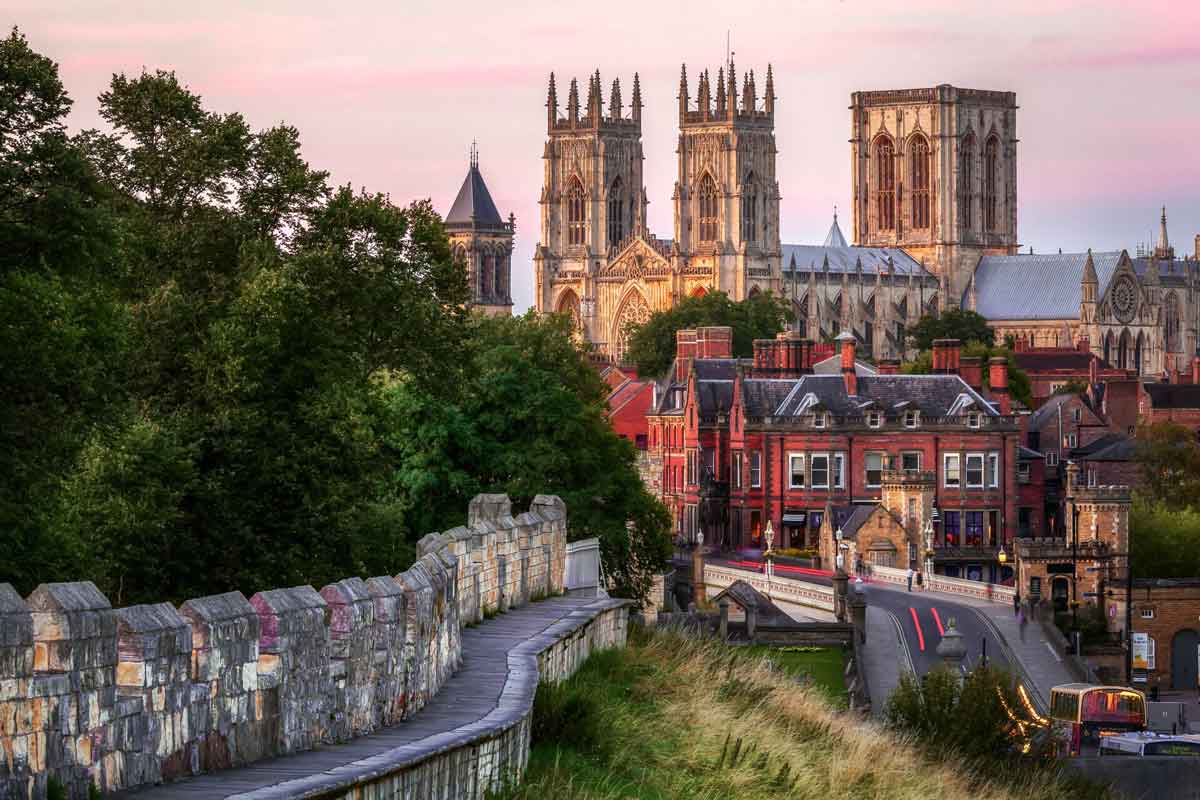 York Minster And City Wall England
