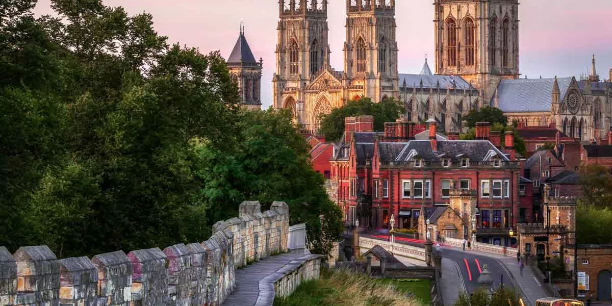 York Minster And City Wall England
