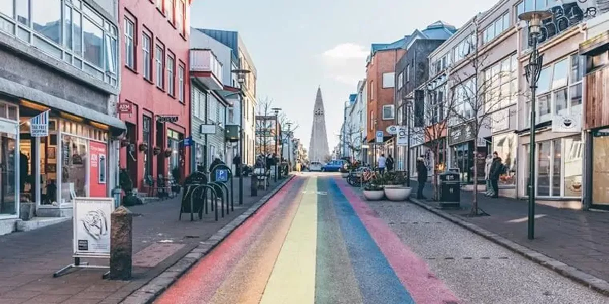 Street in Reykjavik Pride, Iceland