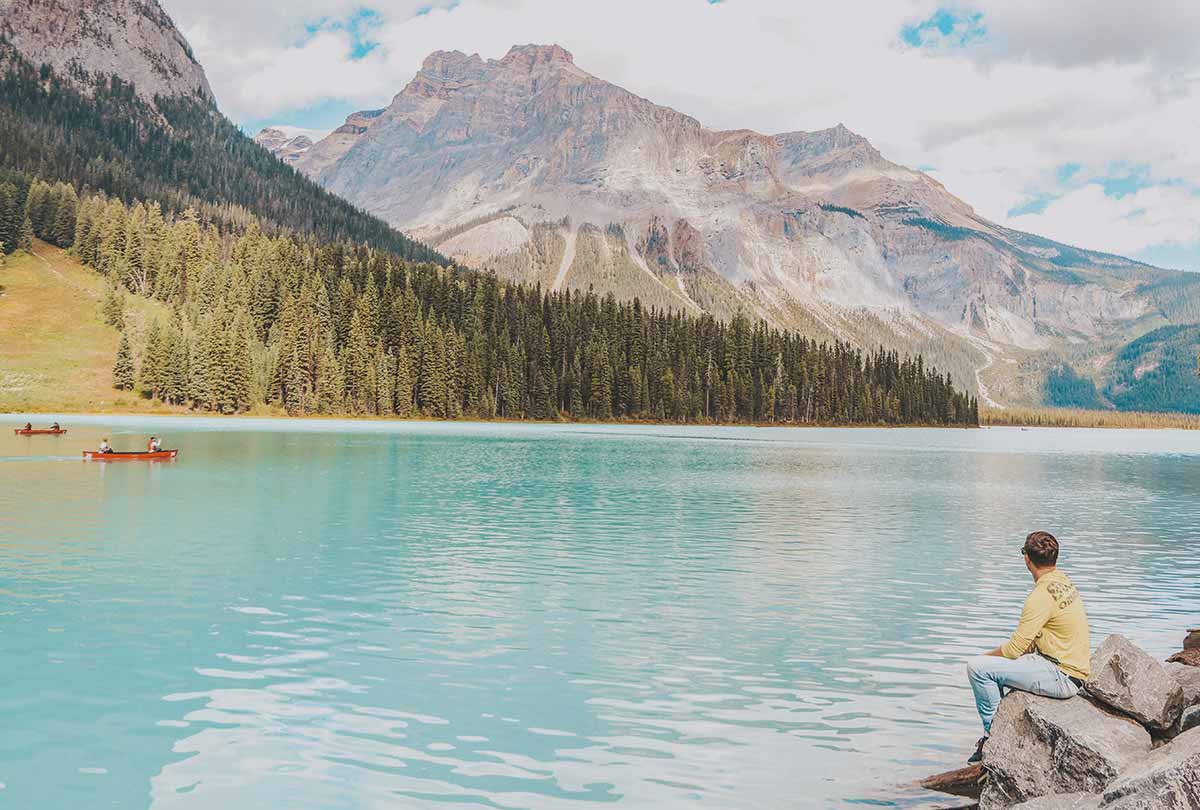 Landscape of mountain and lake