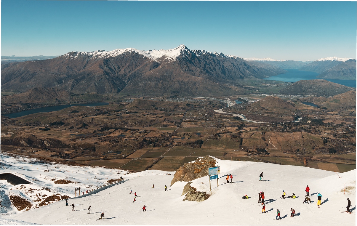 Resort Coronet Aerial View Coronet Peak Mountain Queenstown