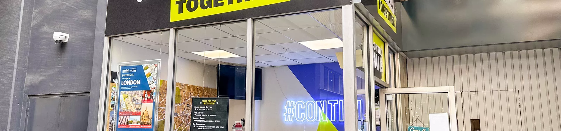 Contiki Hub From Outside Contiki Sign