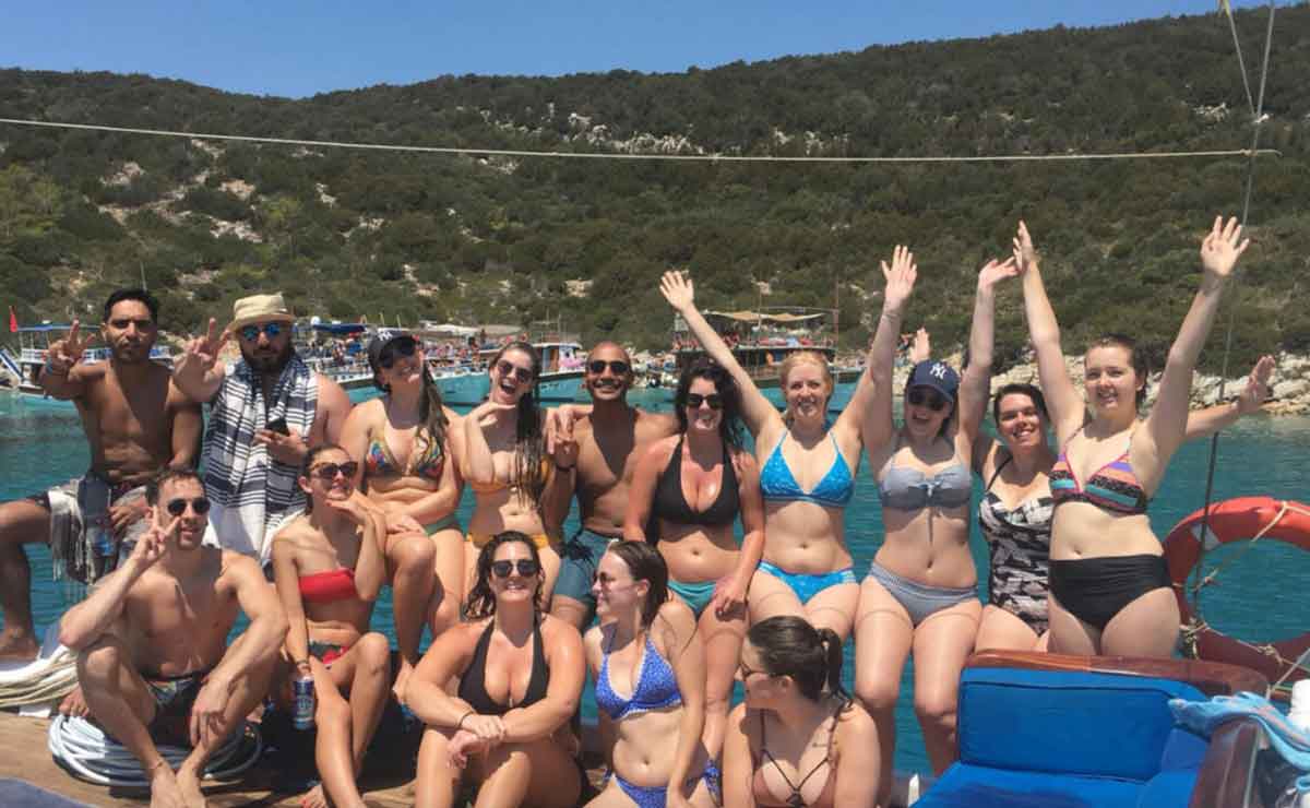 Group On Boat In Turkey