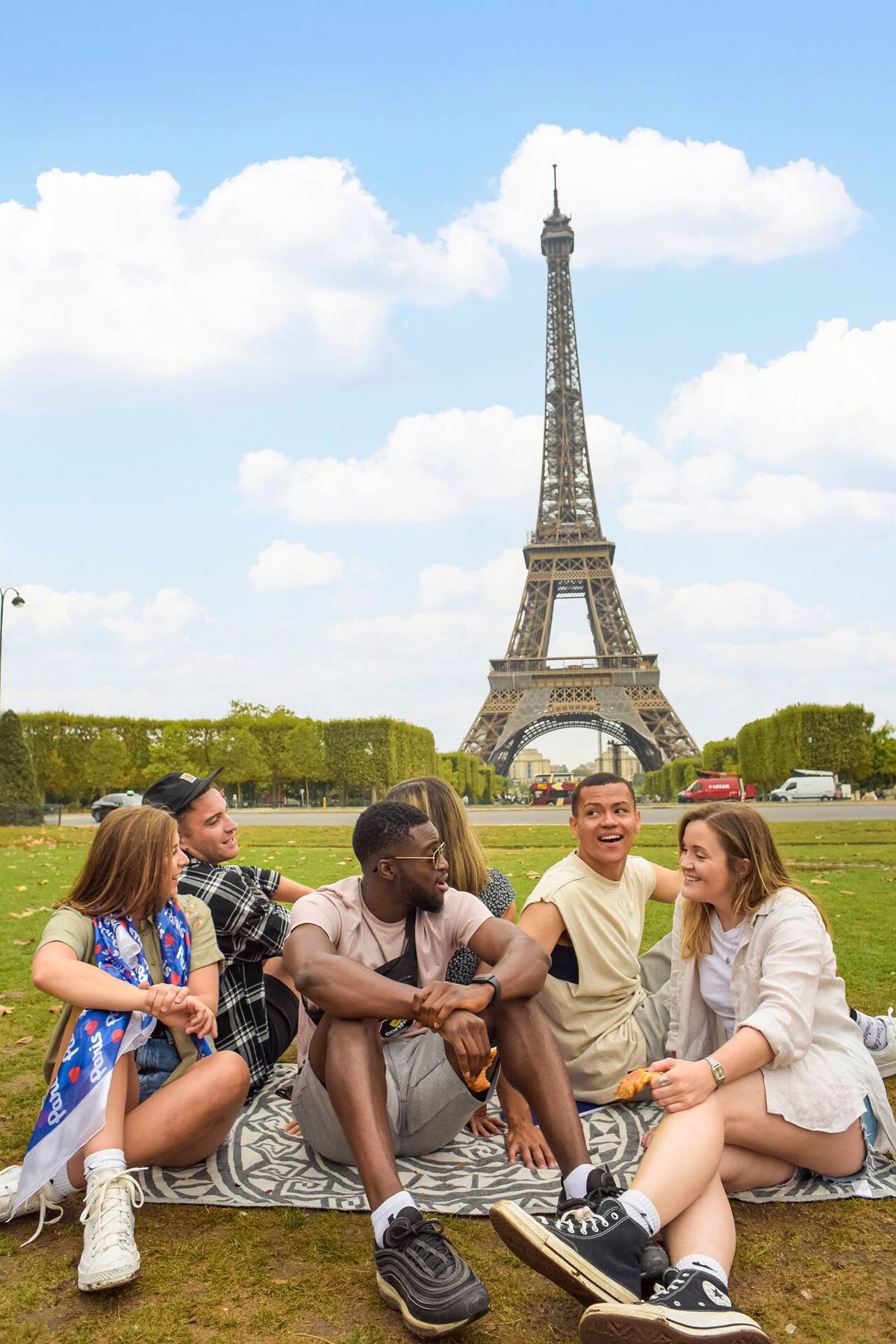 Group Of Friends Enjoying A Day In Paris