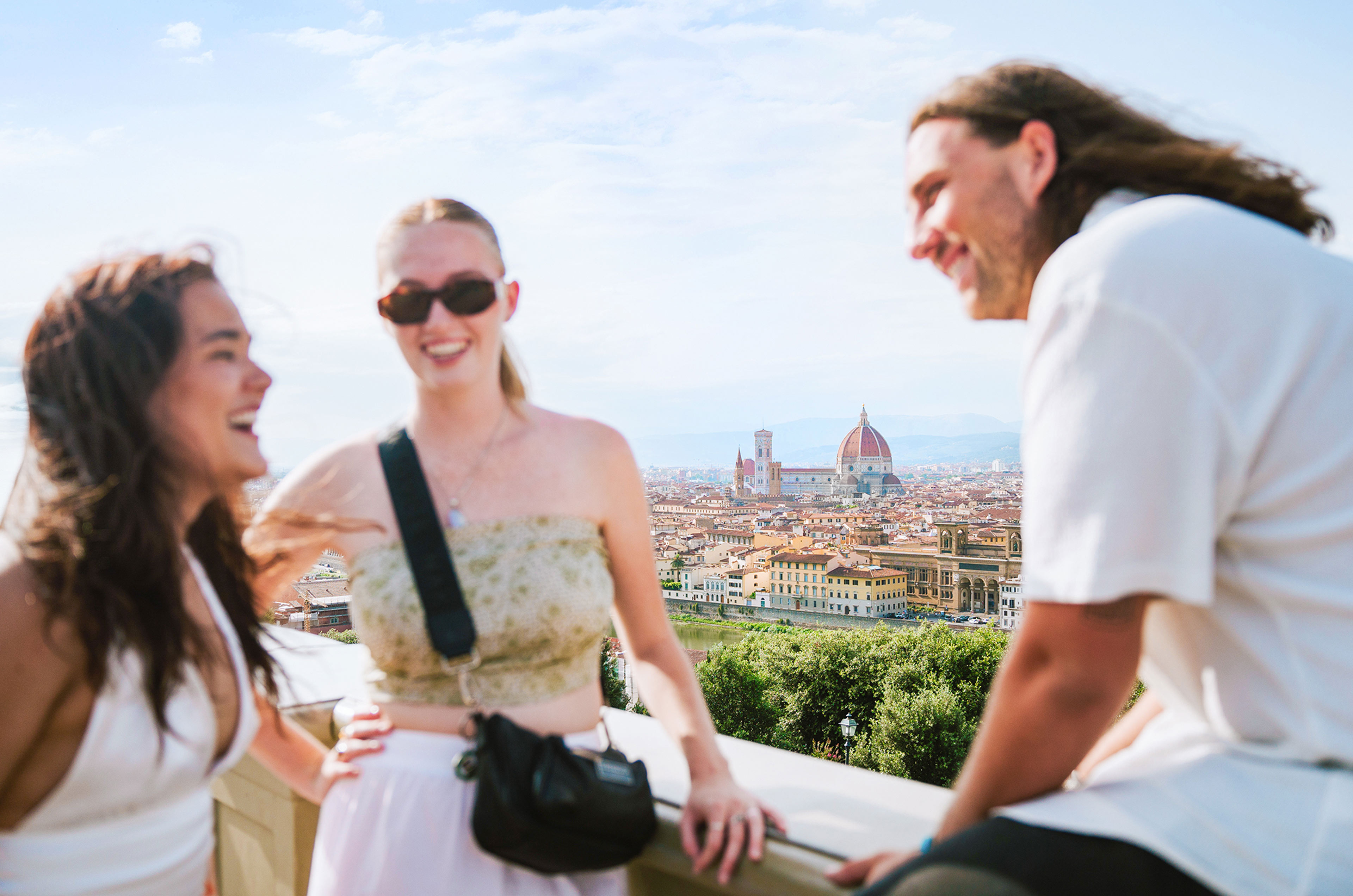 friends enjoying a day in Florence