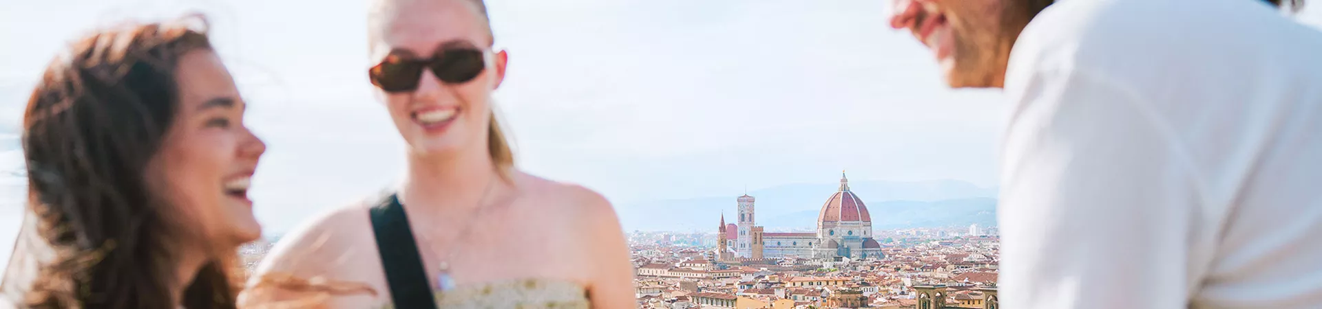 friends enjoying a day in Florence
