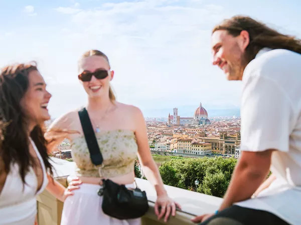 friends enjoying a day in Florence
