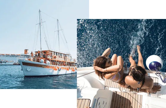 Group sizes travellers sailing on a boat