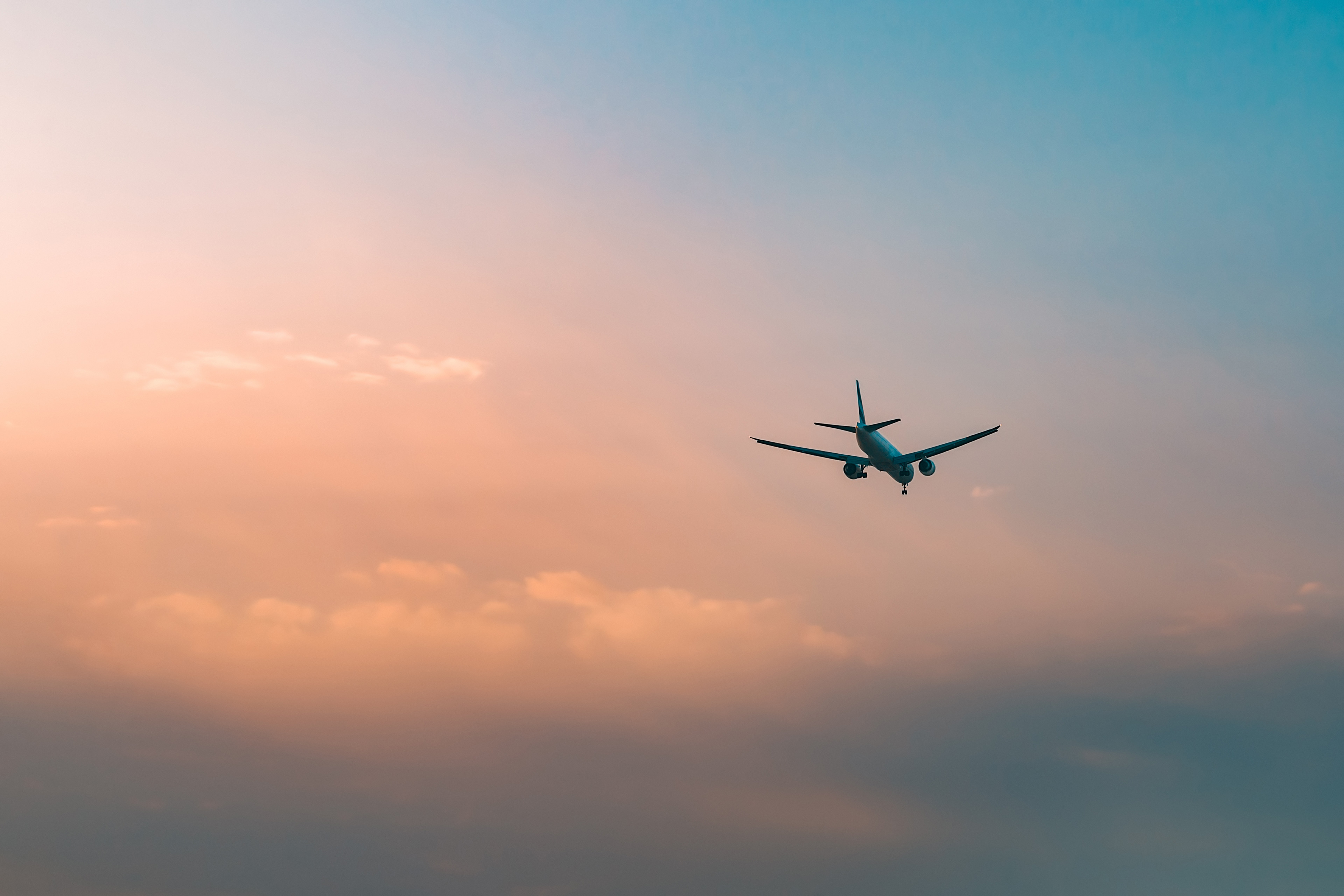 Plane Sunrise Sky