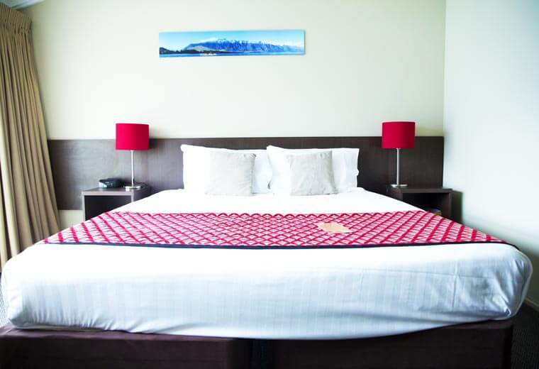 Double bed in the hotel