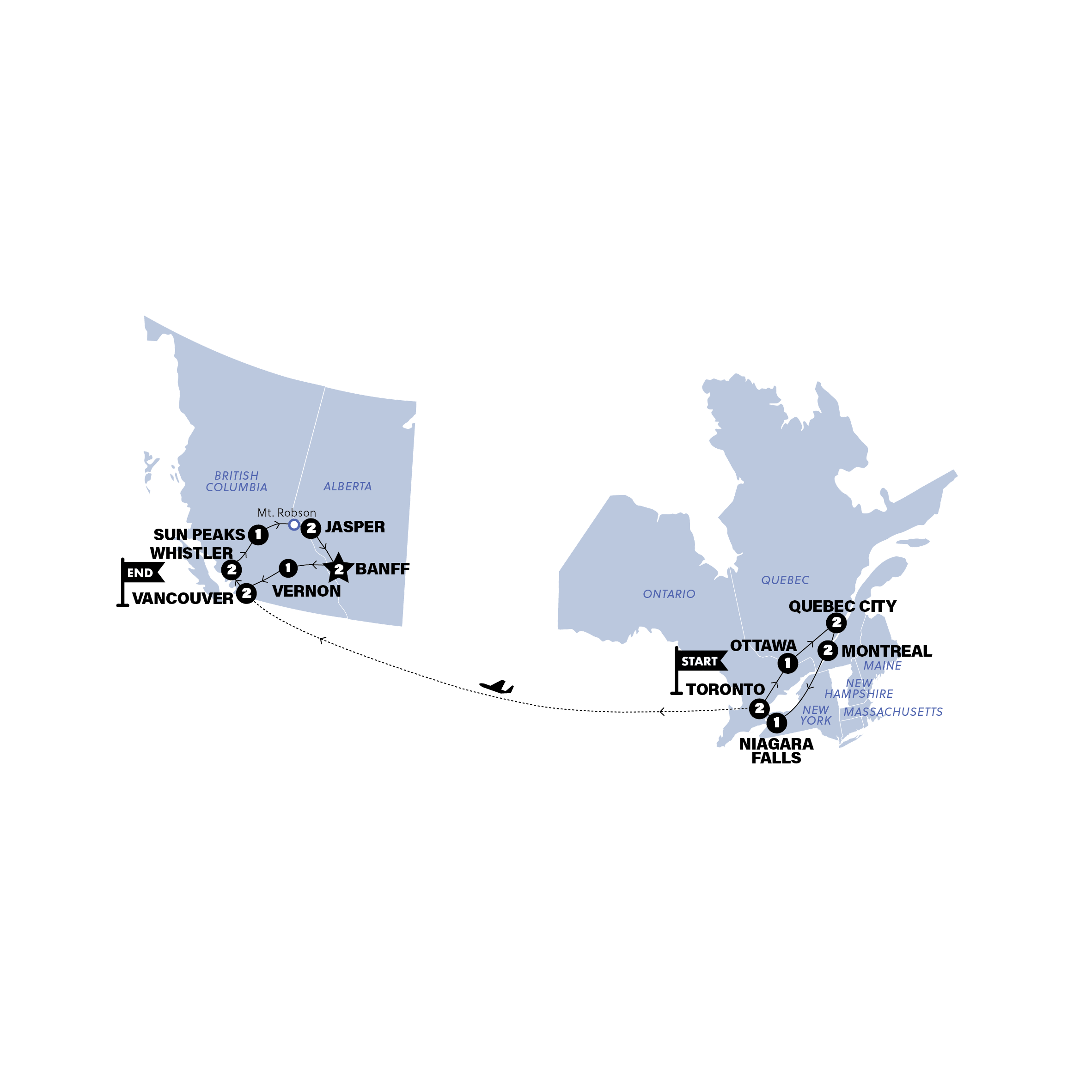Ultimate Canada Tour (19 days, start Toronto) Contiki SG