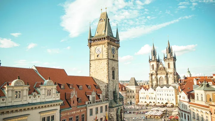 View over the old town square in Prague, Czech Republic