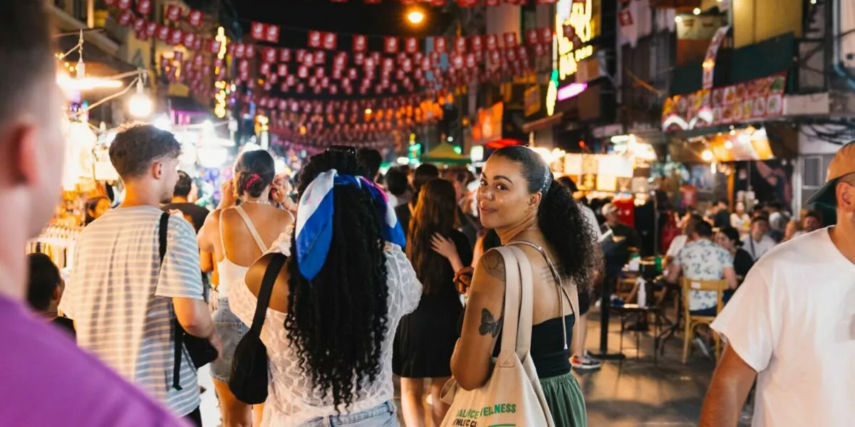 Group Exploring Market In Thailand