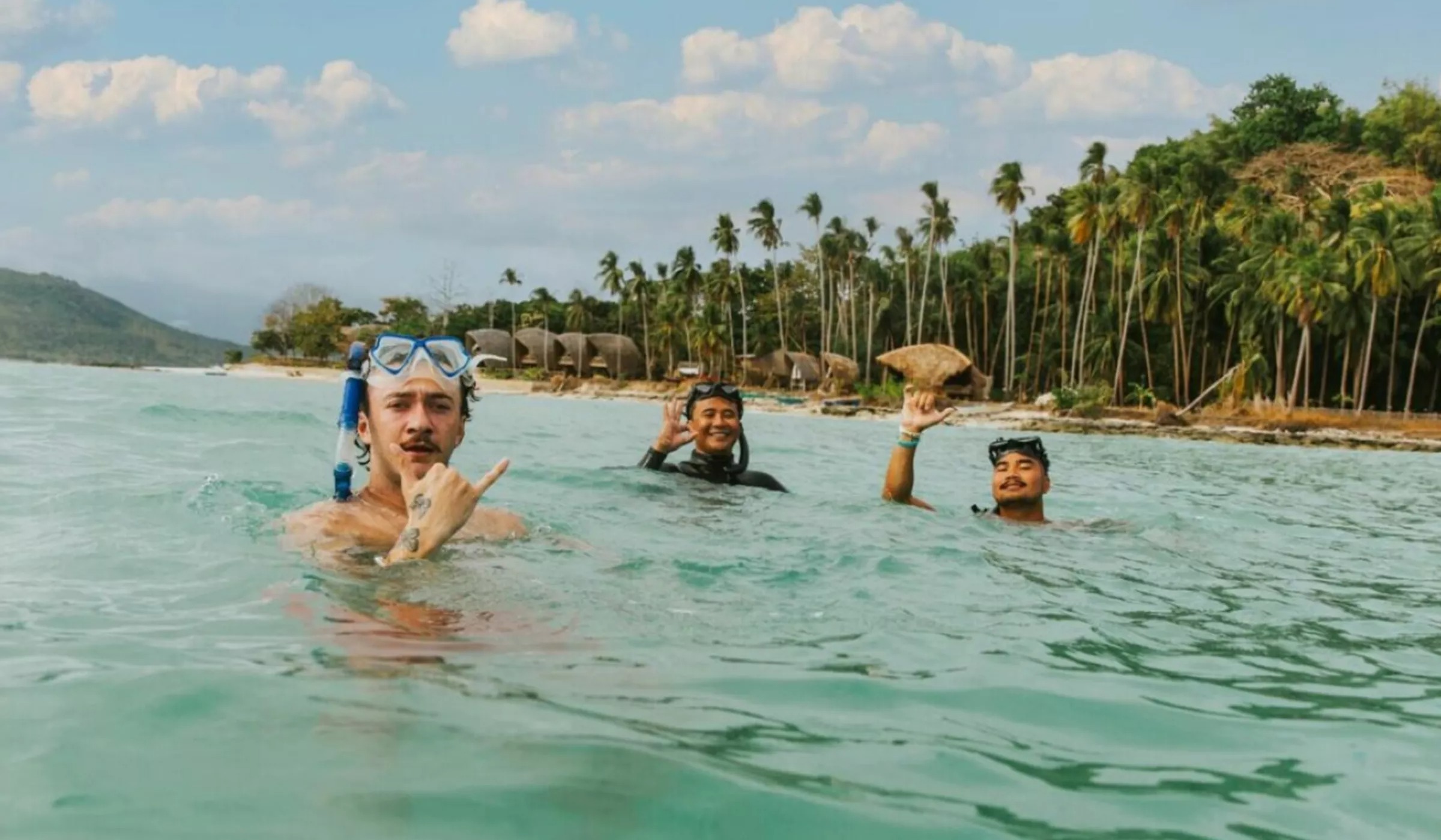Travellers Snorkelling In The Philippines