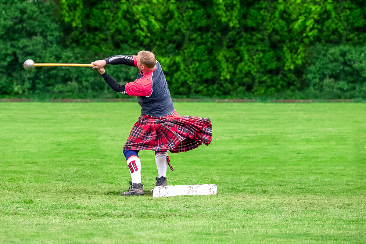 Man Participating At Highland Games