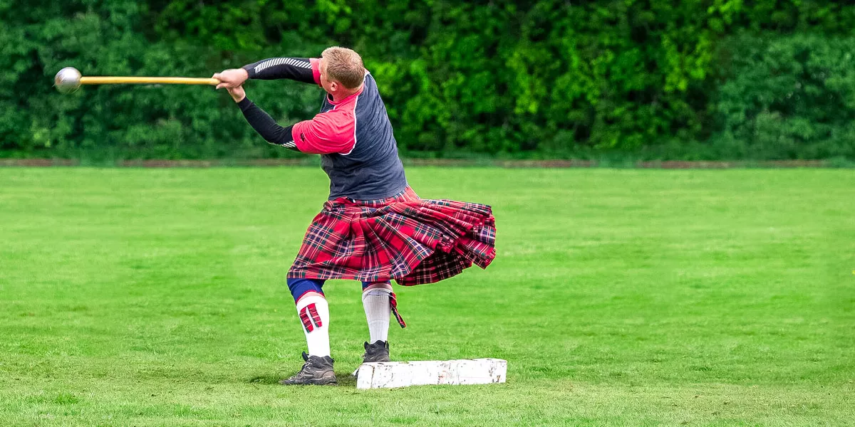 Man Participating At Highland Games