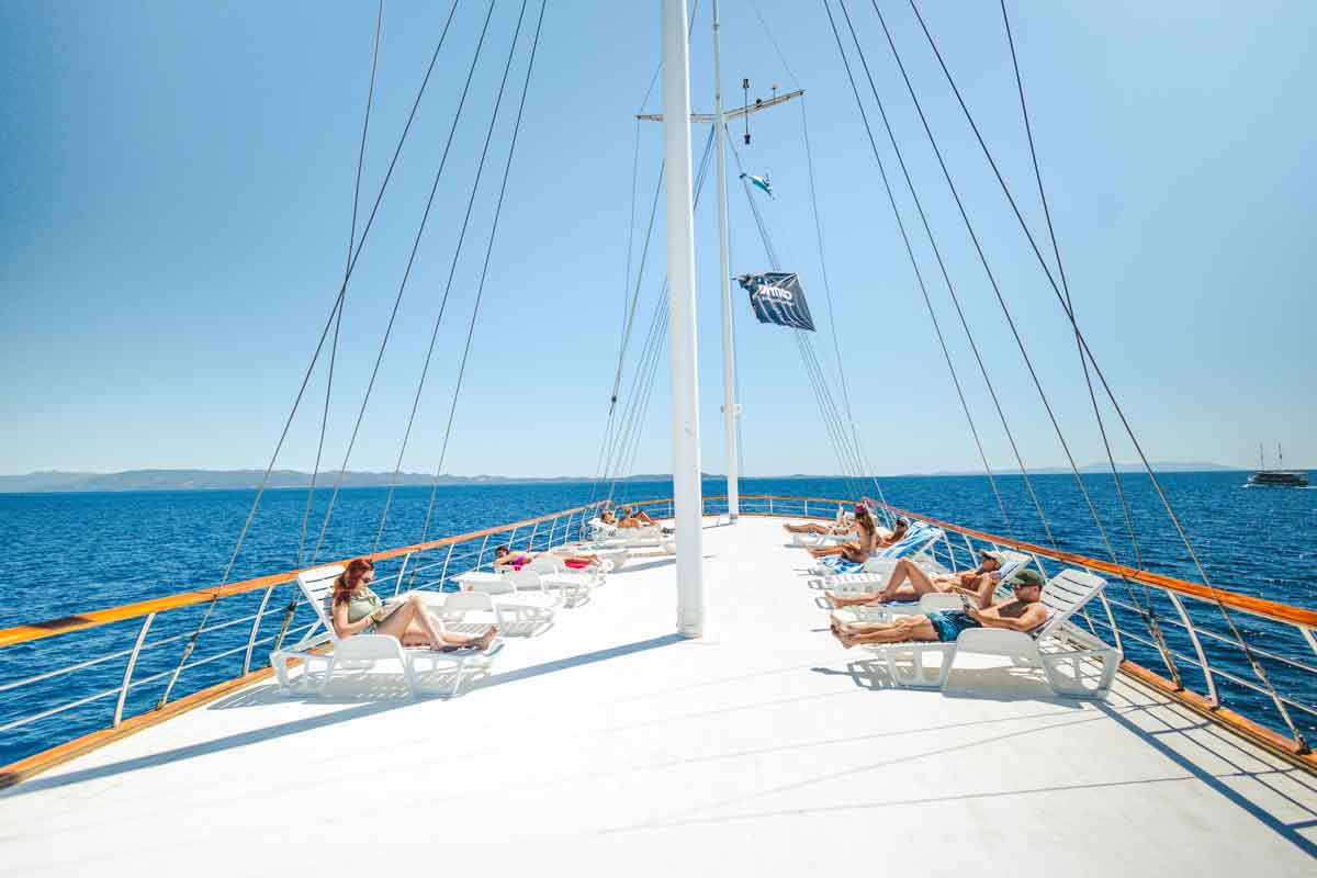 Travelers On Deck In Croatia