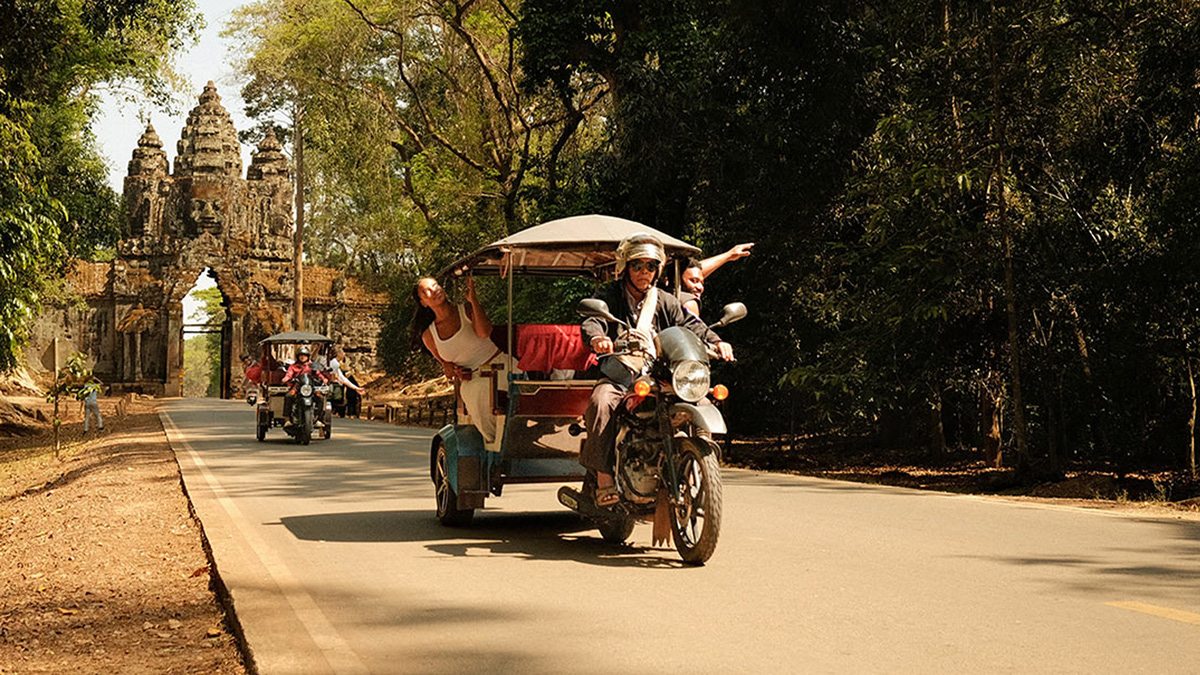 Riding Bikes In Cambodia