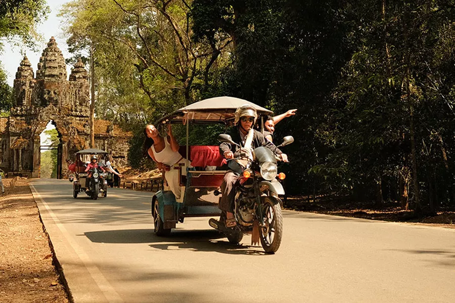 Riding Bikes In Cambodia