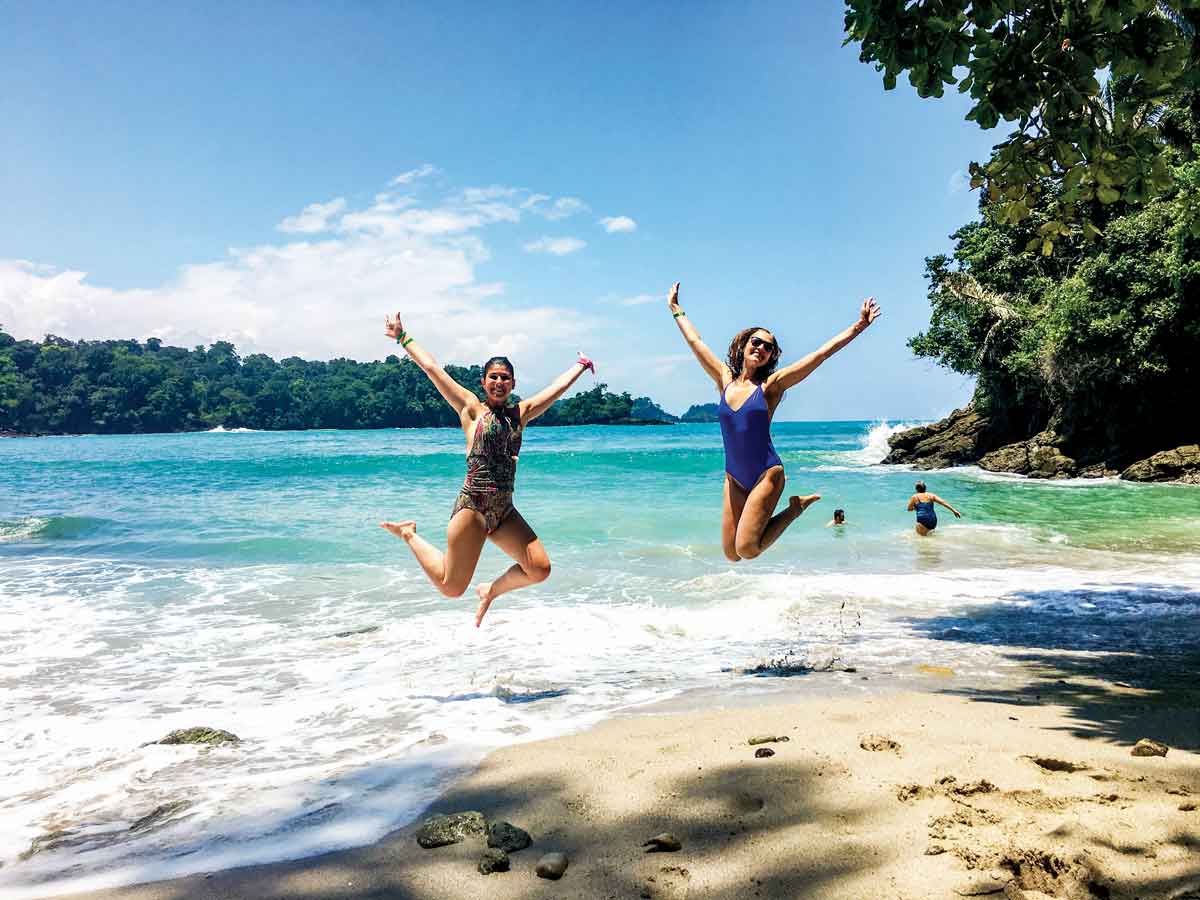 Travelers Enjoying Beach Costa Rica
