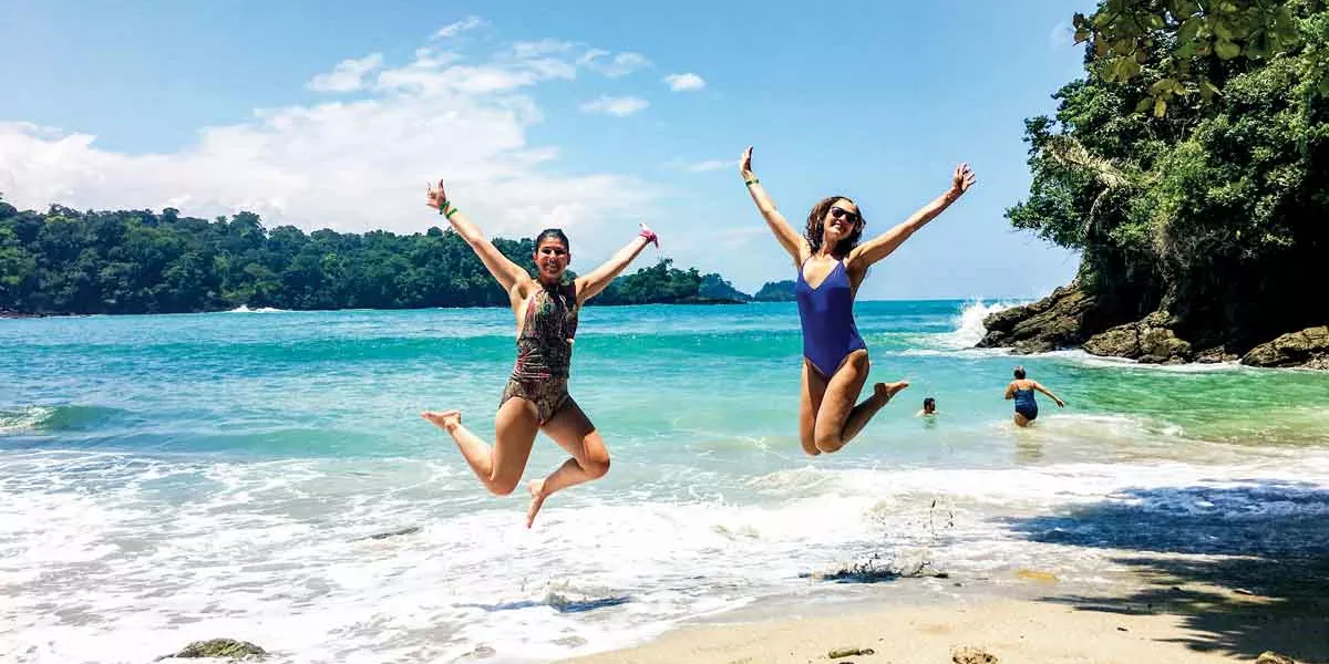 Travelers Enjoying Beach Costa Rica