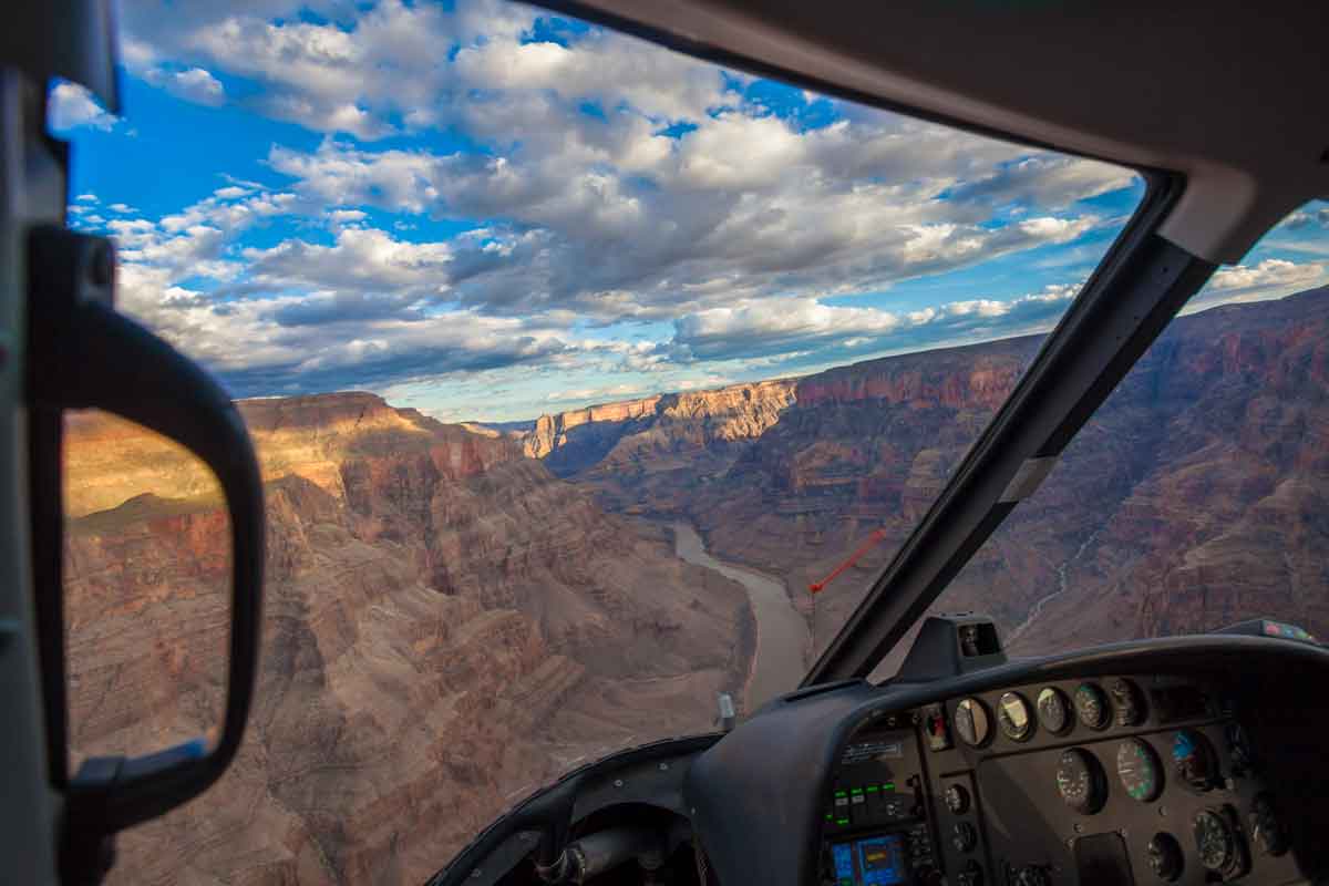 Aerial View Of Grand Canyon From Helicopter In United States