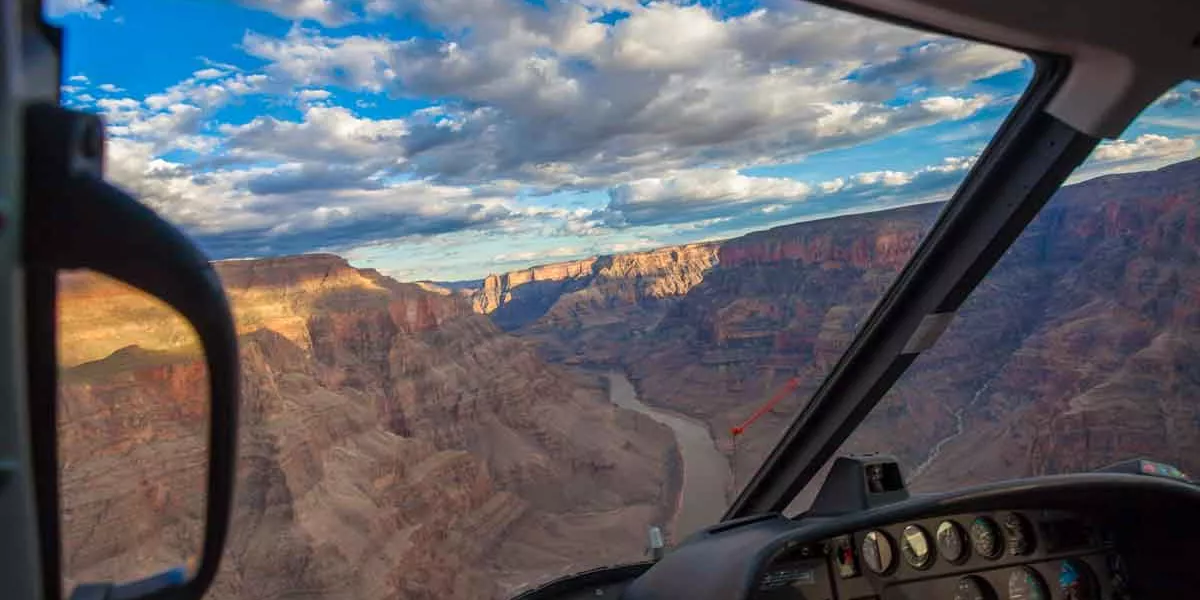 Aerial View Of Grand Canyon From Helicopter In United States