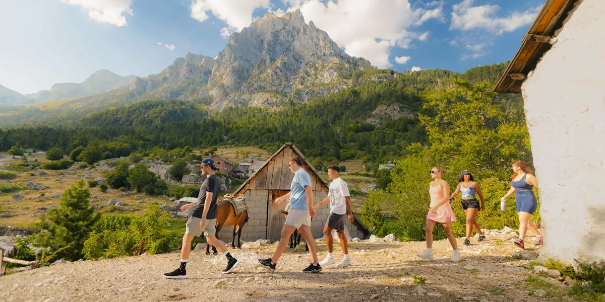 youne people in nature