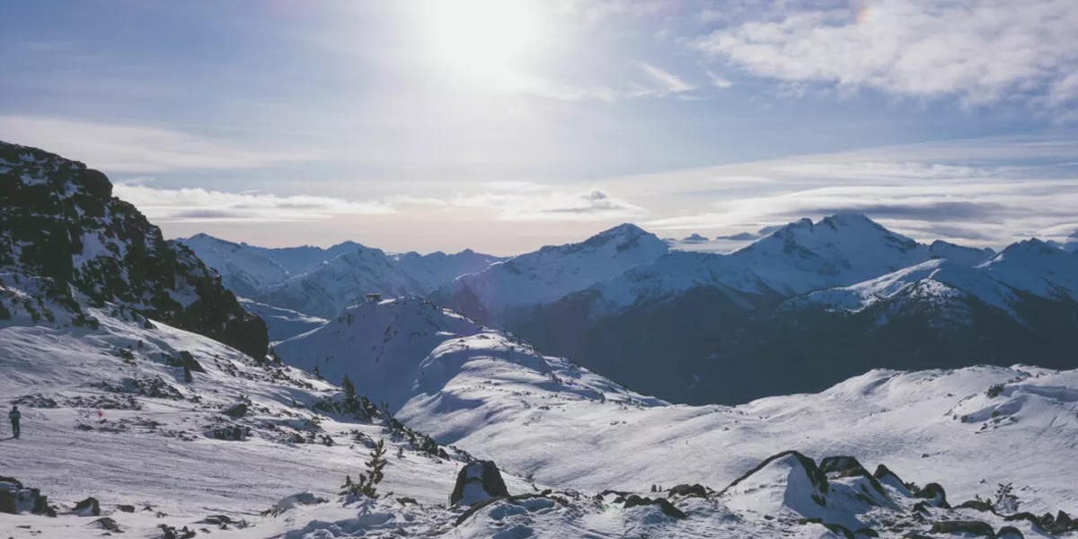 Snowy Mountains Sunny Day