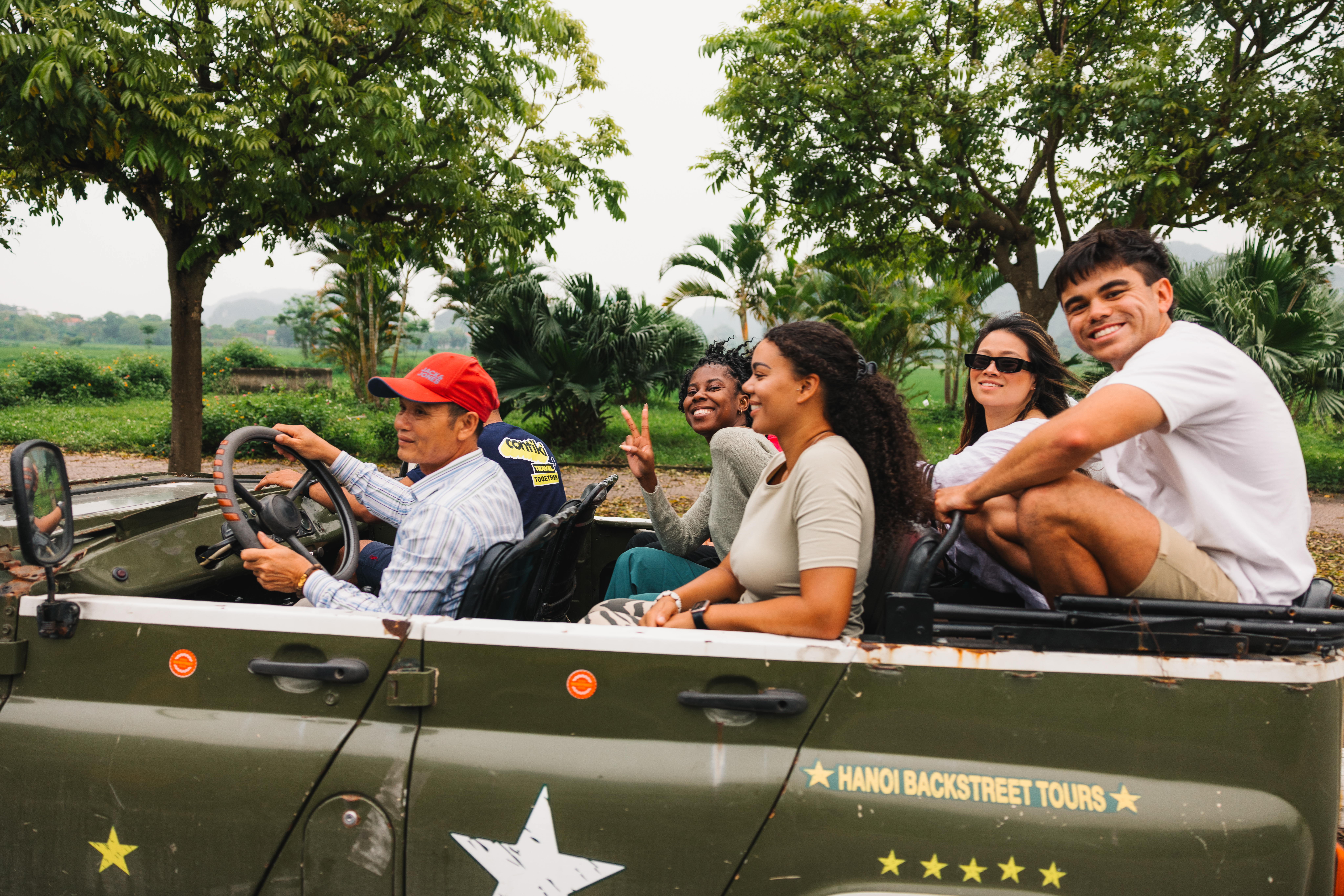 Travellers In Vietnam Jeep