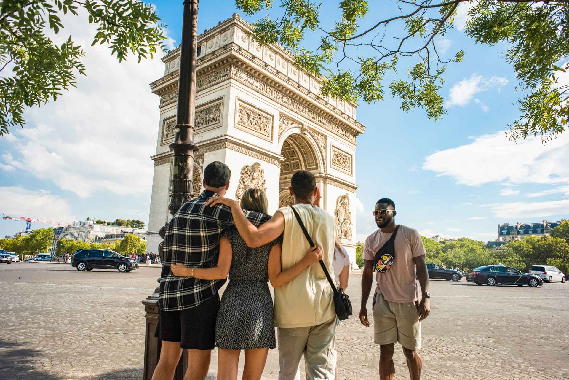 Group Of Travelers In Paris France