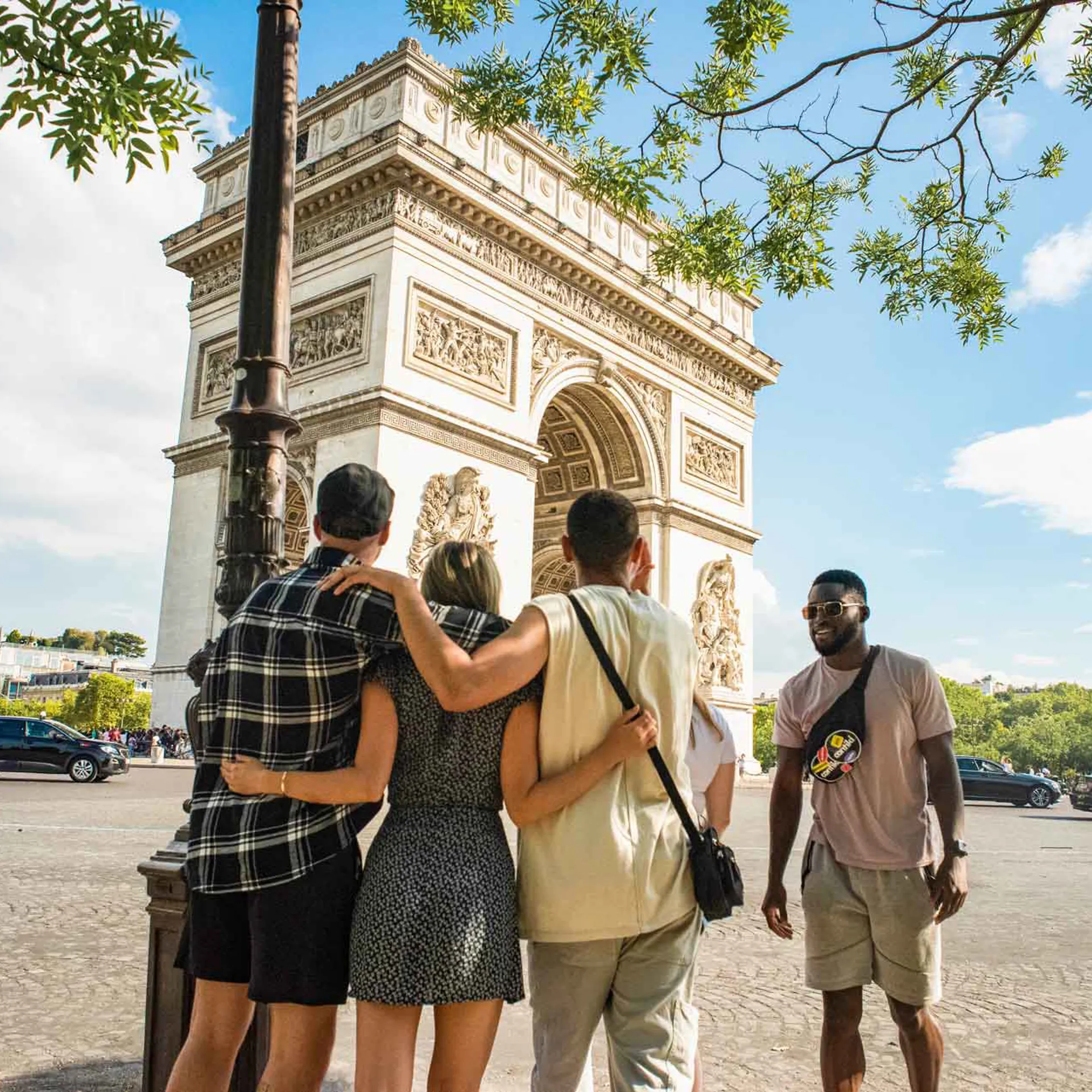 Group Of Travelers In Paris France