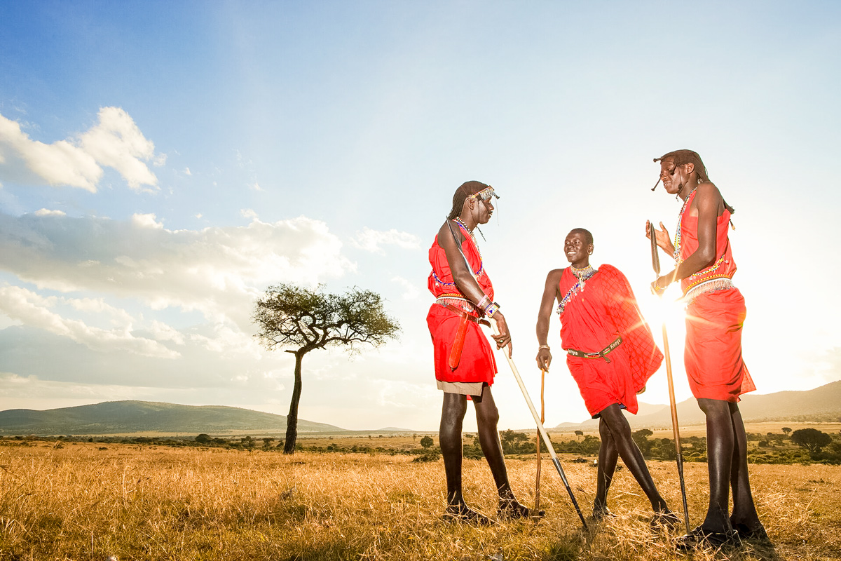 Three Maasai Tribesmen