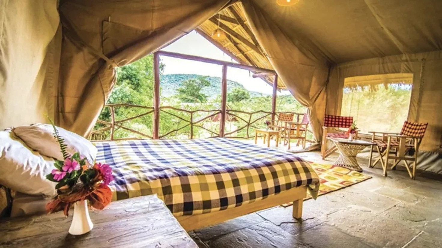 Bedroom in a tent