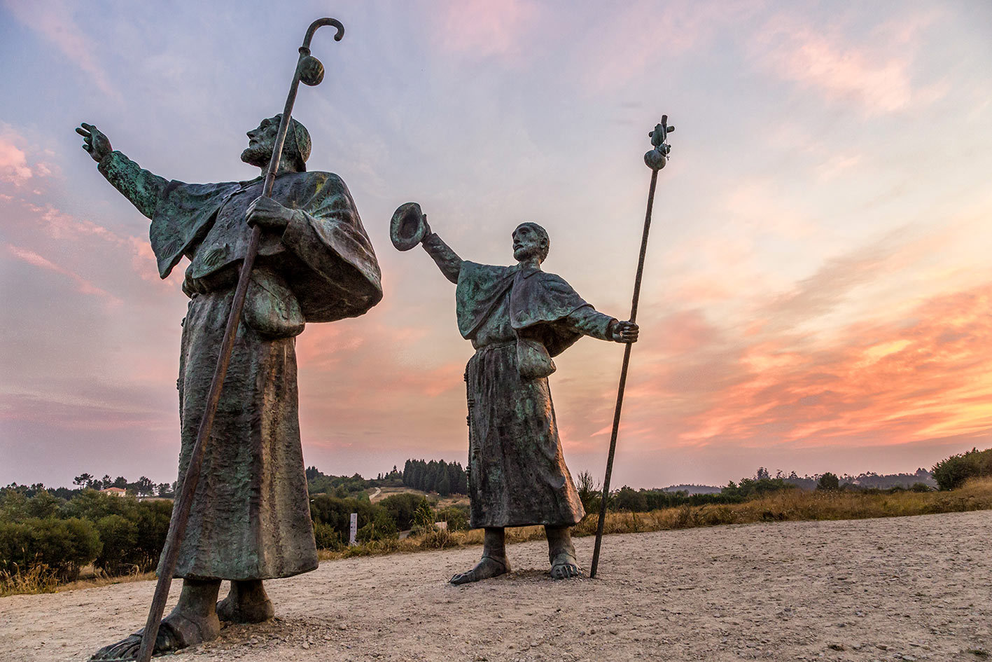 See your first glimpse of Santiago in Monte do Gozo