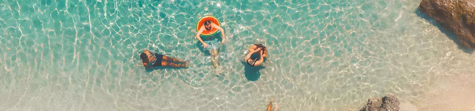 Ariel View Of People In The Sea Albania