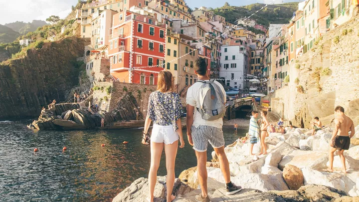 A viewing point in the Cinque Terre, Italy