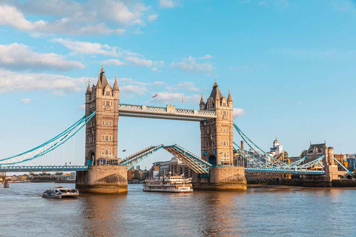 Tower Bridge In London On A Sunny Day