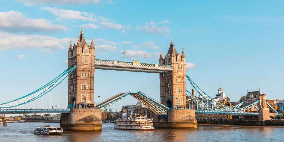 Tower Bridge In London On A Sunny Day