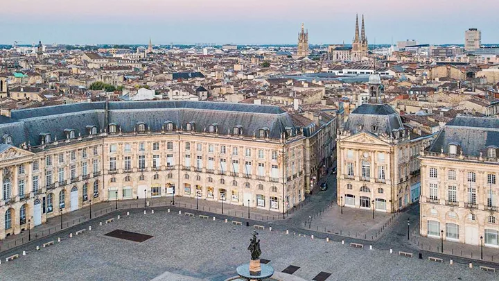 The Place De La Bourse in Bordeaux, France