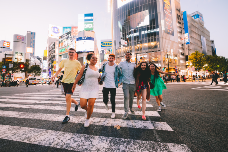 Harajuku district and Shibuya on a city tour of Tokyo