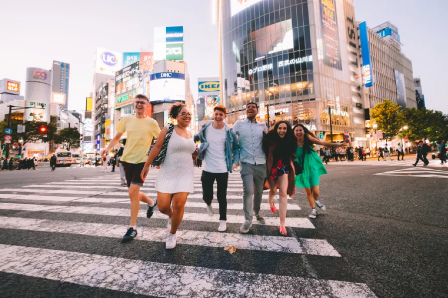 Harajuku district and Shibuya on a city tour of Tokyo