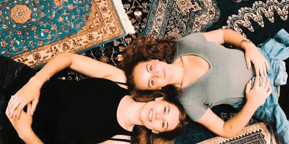 Woman Laying on Carpets in Morocco