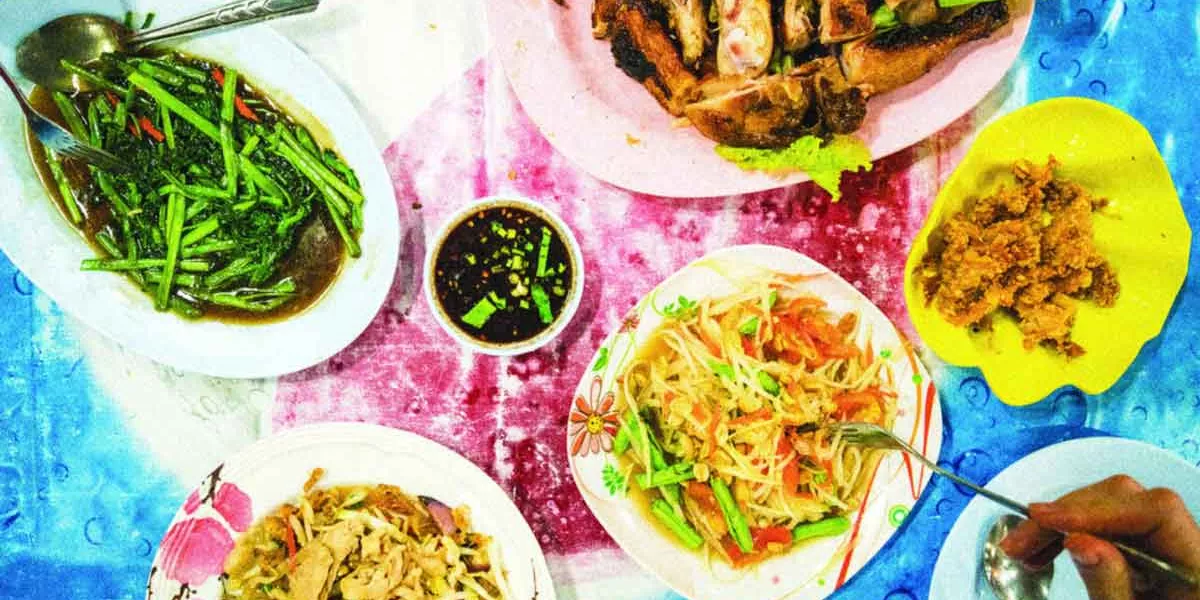 Traditional Thailand Dishes On A Table