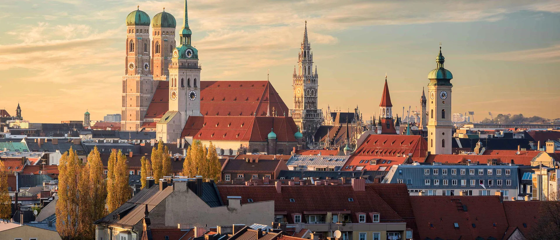 Cityscape Of Historical Center Munich Bavaria Germany