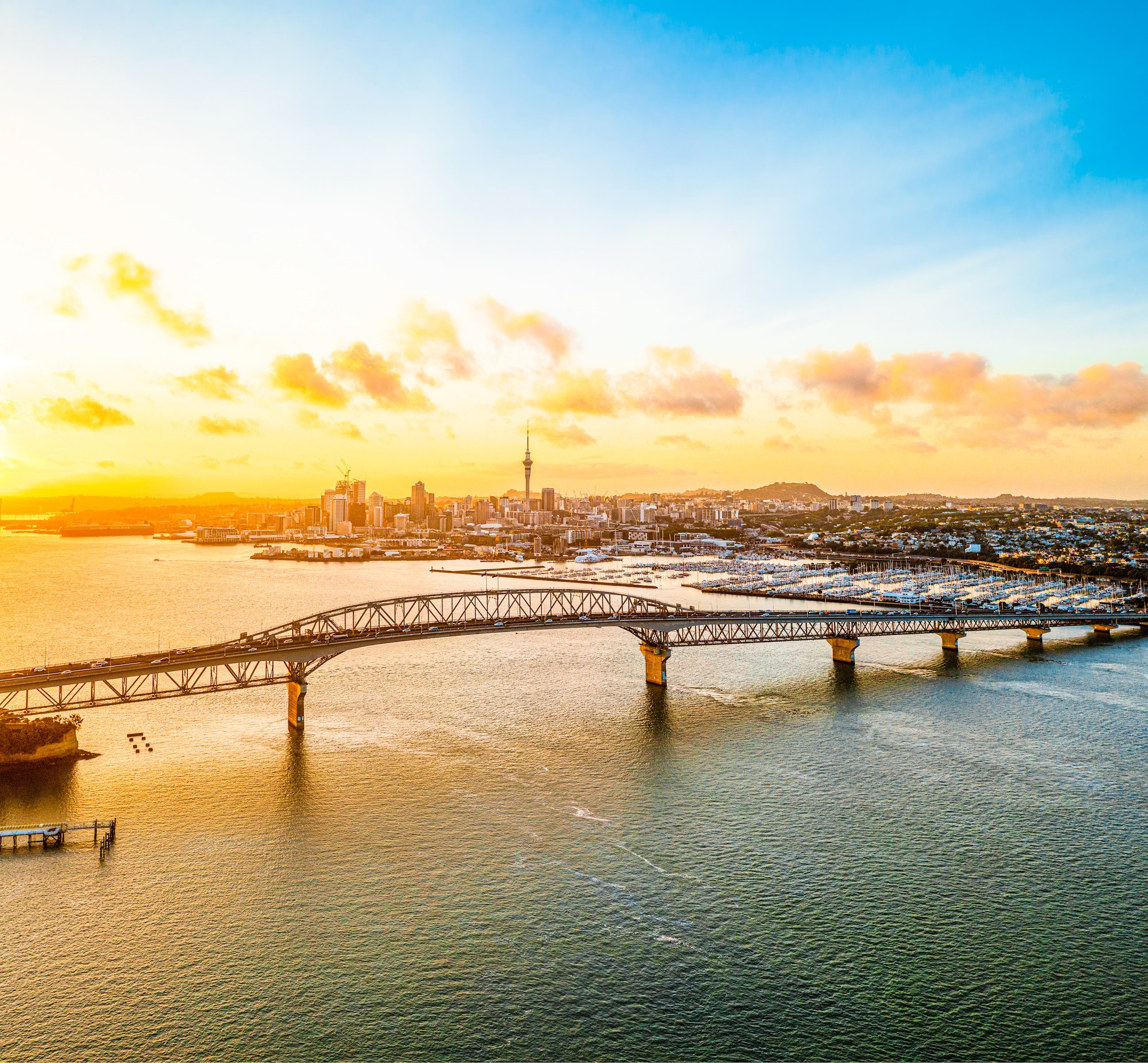 The Harbour Bridge in Auckland, New Zealand
