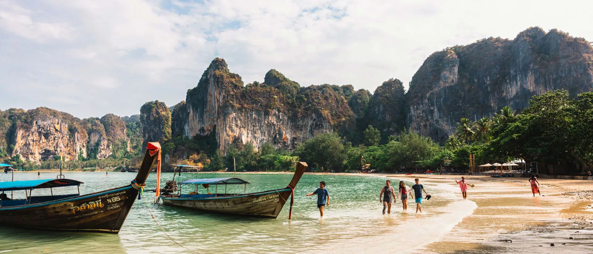 Thailand Boats Blue Sea Cleark Sky